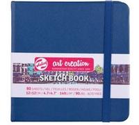 Carnet Croquis 12x12 cm - 80 feuilles - 140g - bleu marine - Royal Talens Bleu G