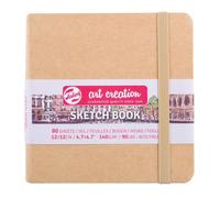 Royal Talens – Carnet de croquis Art Creation – 80 feuilles, 12 x 12 cm, 140 g, kraft beige