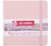 Talens Art Creation - Carnet de croquis rose pastel, 12x12cm, 140g, 80 feuilles, reliure rigide, papier sans acide