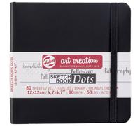 Carnet Croquis 12x12cm - 80g - 80 Feuilles - Noir - Royal Talens
