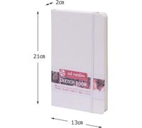 Carnet croquis 13x21cm - 80 feuilles - 140g - blanc - Royal Talens