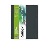 CANSON Graduate Book Dessin - Carnet cousu 104 pages - Grain léger - 27,9 x 35,6 cm - 160g/m² - Blanc