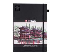 Sakura Carnet de croquis A4 21 x 29,7 cm – 80 feuilles, papier ivoire 140 g, noir