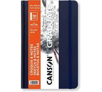 Canson-Infinity Carnet de croquis Graduate Book – 184 p. cousu, 14×21,6 cm, 90 g/m², bleu foncé