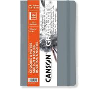 Canson-Infinity Carnet Graduate – 184 p. 90 g/m² lisse, couv. souple, gris clair, 14×21,6 cm