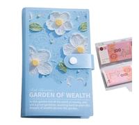 Carnet d Épargne - Défi Économies 100 Enveloppes 3D Peinture à l Huile | Portefeuille Portatif Organisateur Finances Dépenses Paiements Factures Outil Épargne Maison pour Adultes