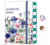 Carnet d'adresses avec onglets alphabétiques, carnet d'adresses et de téléphone pour garder les contacts organisés, livre cartonné en petits et gros caractères, adapté à la maison et au bureau