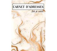 Carnet d'adresses liste de contact: Carnet de contacts coordonnées amis, famille, email, téléphone - 200 contacts (15,24x22,86cm)
