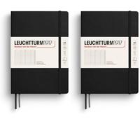 Carnet d'adresses Medium (A5), noir (Lot de 2)