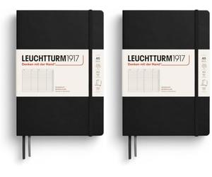 Carnet d'adresses Medium (A5), noir (Lot de 2)