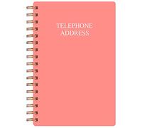 Carnet d'adresses téléphoniques et d'anniversaire avec onglets, carnet d'adresses pour contacts, avec numéros de téléphone, adresses, anniversaire et mot de passe, organiseur alphabétique A-Z, rose, 8,9 x 13,3 cm