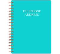 Carnet d'adresses téléphoniques et d'anniversaire avec onglets, carnet d'adresses pour contacts, numéros de téléphone, adresses, anniversaire et mot de passe. Organiseur alphabétique A-Z, bleu sarcelle, 12,7 x 17,8 cm
