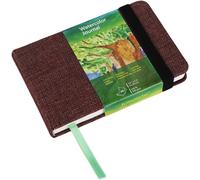 Carnet D'aquarelle, 9x14 Cm, 300 G/M², Papier 25% Coton, Grain Fin, 24 Feuilles, 48 Pages, Carnet De Croquis En Papier Aquarelle Pour Une Utilisation Comme Carnet De Voyage Et Cahier