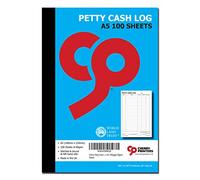 Carnet de 100 pages A5 Petty Cash Log par Cherry Printers - 80 g/m²