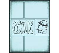 Carnet de 100 Planches A4 Pour Créer Sa BD: Cahier de Dessin Avec Vignettes de Bandes Dessinées Vierges à Créer || 100 Planches Cadeau Enfant 8 ans Garcon