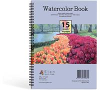 Carnet De Aquarelle A4, 15 Feuilles 300gsm Italien 100% Coton Papier Pour Aquarelle, Bloc De Aquarelle À Reliure Spirale, Cahier De Aquarelle A4, Bloc De La Peinture Huile, Papier Peinture A4