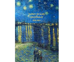 Carnet de bord professeur: Planning annuel, agenda semaine sur 2 pages, calendrier et vacances scolaires, 20 double pages pour les notes - Format A4