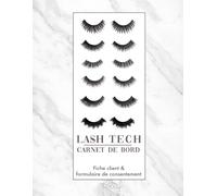 Carnet de bord Technicienne cils: iche client, formulaire de consentement & mapping de cils personnalisés