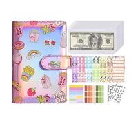 Carnet de budget, planificateur financier, organisateur de comptabilité personnelle avec 12 enveloppes de trésorerie autocollants en anglais, sacs à fermeture éclair, notes adhésives pour entreprise