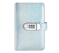 Carnet de budget sécurisé en cuir synthétique conçu pour organiser et protéger l'argent et les documents importants (bleu)