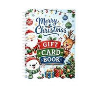 Carnet de cartes de Noël, bloc-notes à spirales pour fêtes et célébrations | Souvenir avec message de vacances avec pages inscriptibles pour le partage de vœux et l'enregistrement de mémoire pendant les