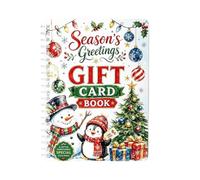 Carnet de cartes de Noël, bloc-notes à spirales pour fêtes et célébrations | Souvenir avec message de vacances avec pages inscriptibles pour le partage de vœux et l'enregistrement de mémoire pendant les