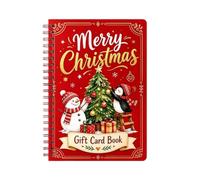 Carnet de cartes de Noël, bloc-notes à spirales pour fêtes et célébrations | Souvenir avec message de vacances avec pages inscriptibles pour le partage de vœux et l'enregistrement de mémoire pendant les