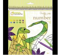 Carnet de coloriage - AVENUE MANDARINE - Dinosaures - 24 coloriages - Vert - Pour enfants