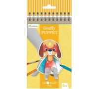 Avenue Mandarine Carnet Graffy Puppet – 24 marionnettes pré-découpées 12x12 cm – Dès 5 ans