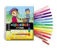 Carnet de coloriage et feutres : Fashion Girls Sentosphère G