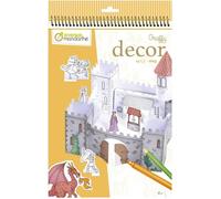 Carnet de coloriage ""Graffy Décor"" - Château de chevaliers - 14 feuilles