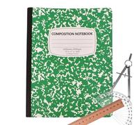 Carnet de composition 25,9 x 18,3 cm 100 pages de papier épais - Carnet ligné pour l'école, la salle de classe, le bureau, le travail, les devoirs, la planification