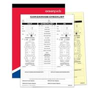 Carnet de contrôle d'inspection des dommages de voiture A4 - Rapport de condition du véhicule NCR en double 2 parties, 50 ensembles pour garages, concessionnaires, transport de véhicules, entreprises