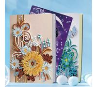 Carnet De Croquis A5, 50 Pages, Peinture Diamant Partielle En Forme Spéciale, Carnet De Croquis, Carnet De Croquis, Carnet De Journal Intime, Strass, Artisanat, Cadeau Pour Enfant Étudiant, Bricolage