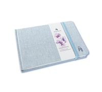 Carnet de croquis A5 avec couverture 100 % coton - 200 g/m² horizontal paysage - Bloc de dessin A5 pour aquarelle et encre - 60 pages - 30 feuilles - Sketchbook de voyage, notes naturelles