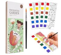 Carnet de croquis aquarelle de 20 pages pour enfants de 3 à 8 ans, carnet de croquis aquarelle de voyage, carnet de croquis aquarelle de voyage, cadeaux de fête (jardin fantastique)