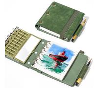 Carnet de Croquis Aquarelle Portable - Coffret de Voyage avec Papier Coton, Palette Céramique 18 Godets & Pinceaux | Journal (13x11 cm) pour Peinture en Extérieur, Plein Air et Artistes Itinérants