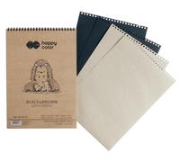 Carnet de croquis avec spirale - Noir&Brun A4