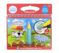 Carnet de croquis avec stylo à eau rechargeable - Bloc de dessin magique pour enfant d'âge préscolaire - Peinture de coloriage de voyage