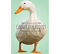 Carnet de croquis: Cahier Canard Oie, Cahier de dessin grand format pour dessin, peinture, aquarelle, création: 100 pages à remplir. Cahier de croquis ... blanc idéal crayon de couleur, feutres.