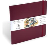 Carnet De Croquis Carré Double Face Aquarelle - Papier Aquarelle - 300 G/M² - 19¿19 Cm - 16 Feuilles - 32 Pages - Cerise