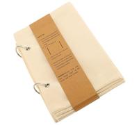 Carnet de croquis en tissu de lin - Reliure renforcée - Pour dessin et couture - 175 x 145 mm - Pages résistantes aux déchirures