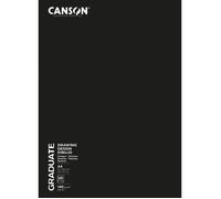 Canson-Infinity Carnet de croquis Graduate A4 140 g/m² 20 feuilles grain léger blanc – Lot de 5