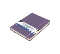 Carnet de croquis Kangaro A5 - Couverture rigide en polyuréthane - 80 feuilles - 140 g - Papier crème - Avec élastique et bande élastique