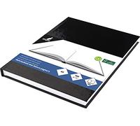 Kangaro Carnet croquis A5 vierge, couverture rigide noire, 80 feuilles papier blanc sans acide 100 g