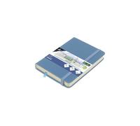 Carnet de croquis Kangaro A6 - Couverture rigide en polyuréthane - 80 feuilles - 140 g - Papier crème - Avec élastique et ruban