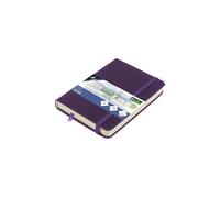 Carnet de croquis Kangaro A6 Purple Heart en polyuréthane - Couverture rigide - 80 feuilles - 140 g - Papier crème - Avec élastique et ruban