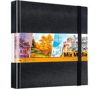 Carnet De Croquis : Mix Media Pad Avec Couverture Rigide, 156 Pages/78 Feuilles, 200 Gsm Papier Épais Bloc À Croquis Sans Acide Pour Croquis Acrylique Aquarelle, 210 X 210mm