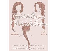 Carnet de Croquis Mode de la Coiffure - Cahier de Dessin à Pointillé pour la Création Coupe de Cheveux Femme | Format A4 - 120 Pages: Grand Livre pour ... Femme Coiffeur Débutant et Professionnel