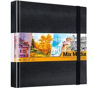 Carnet de Croquis : Ohuhu Mix Media Pad avec Couverture Rigide, 156 pages/78 feuilles, 200 gsm Papier épais Bloc à croquis sans acide pour croquis Acrylique Aquarelle, 210 x 210mm